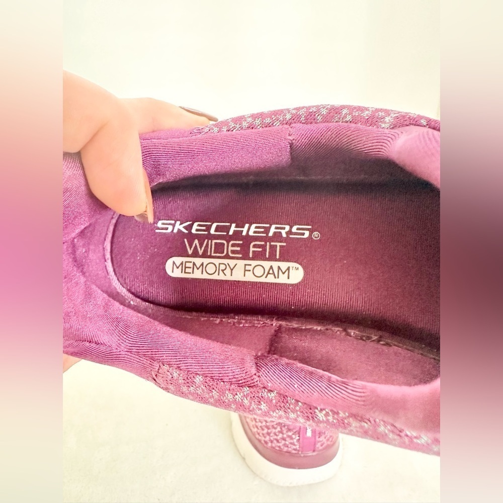 Skechers Summits Washable Mesh Bungee Sneakers Glowing Iris Size 9.5 Wide Fit - Picture 4 of 8